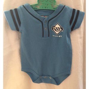 Tampa Bay Rays Jersey Style Romper One Piece 12M